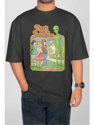 Buzagi Portrait Dijital Baskı Oversize Unisex Tişört