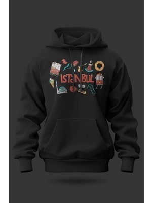 Buzagi Istanbul Oversize Kapüşonlu Unisex Şardonlu Sweatshirt