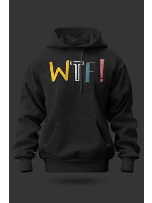 Buzagi Wtf Oversize Kapüşonlu Unisex Şardonlu Sweatshirt