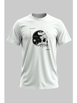 Buzagi Majestic Dijital Baskı Regular Kalıp Beyaz Unisex Tişört
