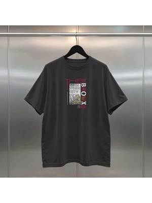 Buzagi Bronx Dijital Baskılı Oversize Siyah Tişört