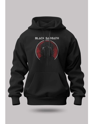 Buzagi Black Sabbath Oversize Kapüşonlu Unisex Şardonlu Sweatshirt