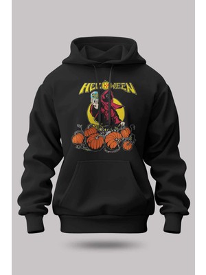 Buzagi Helloween Oversize Kapüşonlu Unisex Şardonlu Sweatshirt