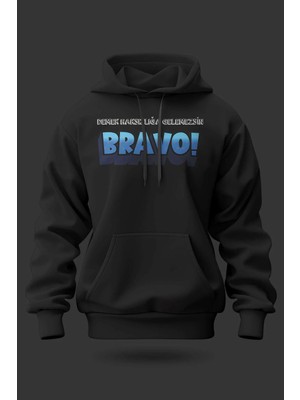 Buzagi Bravo Oversize Kapüşonlu Unisex Şardonlu Sweatshirt