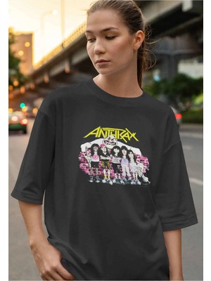 Buzagi Anthrax Dijital Baskı Oversize Unisex Tişört