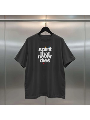 Buzagi Spirit Oversize Dijital Baskılı Siyah Tişört