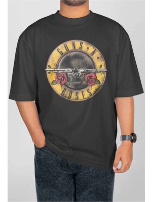 Buzagi Guns'n Roses Dijital Baskı Oversize Unisex Tişört