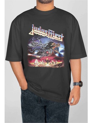 Buzagi Judas Priest Dijital Baskı Oversize Unisex Tişört
