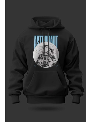 Buzagi Astronaut Oversize Kapüşonlu Unisex Şardonlu Sweatshirt