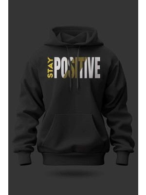 Buzagi Positive Oversize Kapüşonlu Unisex Şardonlu Sweatshirt