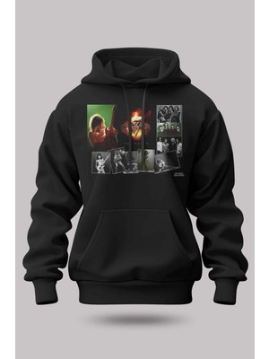 Buzagi Van Halen Oversize Kapüşonlu Unisex Şardonlu Sweatshirt