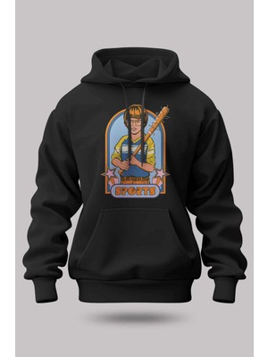 Buzagi Sports Oversize Kapüşonlu Unisex Şardonlu Sweatshirt
