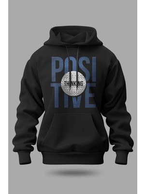 Buzagi Positive Oversize Kapüşonlu Unisex Şardonlu Sweatshirt