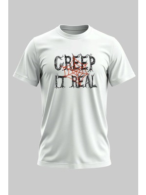 Buzagi Creep Dijital Baskı Regular Kalıp Beyaz Unisex Tişört