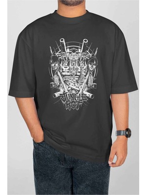 Buzagi Jungle Rot Dijital Baskı Oversize Unisex Tişört