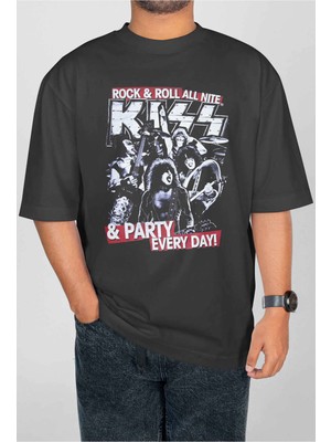 Buzagi Kiss Dijital Baskı Oversize Unisex Tişört