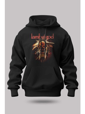 Buzagi Lamb Of God Oversize Kapüşonlu Unisex Şardonlu Sweatshirt