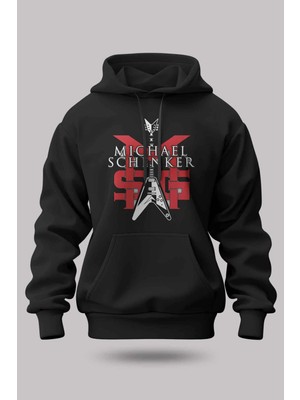Buzagi Michael Schenker Oversize Kapüşonlu Unisex Şardonlu Sweatshirt