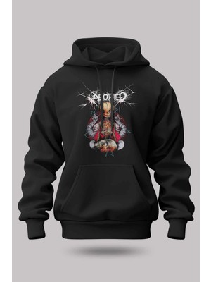 Buzagi Aborted Oversize Kapüşonlu Unisex Şardonlu Sweatshirt