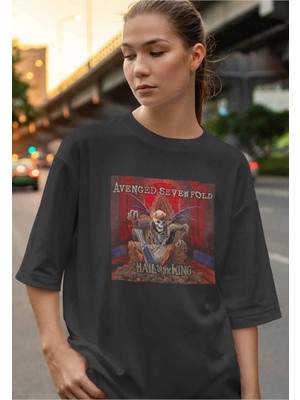 Buzagi Iron Maiden Dijital Baskı Oversize Unisex Tişört