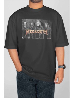 Buzagi Megadeth Dijital Baskı Oversize Unisex Tişört