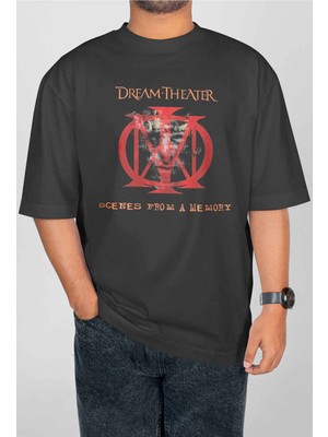 Buzagi Dream Theater Dijital Baskı Oversize Unisex Tişört