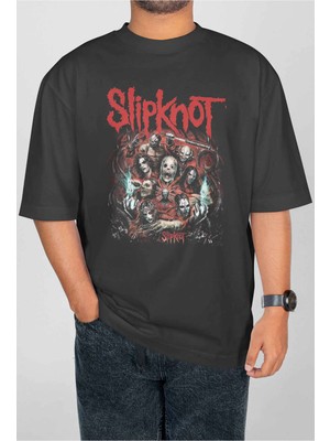 Buzagi Slipknot Dijital Baskı Oversize Unisex Tişört