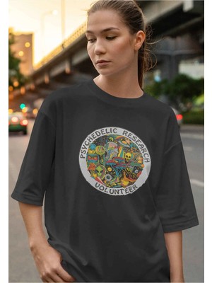 Buzagi Shadows Dijital Baskı Oversize Unisex Tişört