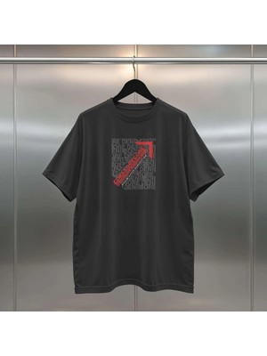 Buzagi Core Dijital Baskı Siyah Beyaz Unisex Oversize Tişört