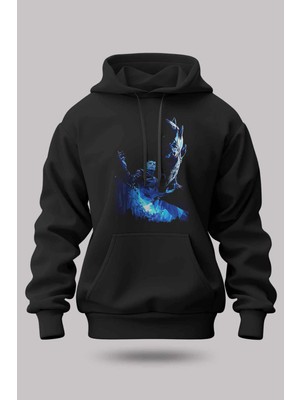 Buzagi Rey De La Noche Oversize Kapüşonlu Unisex Şardonlu Sweatshirt