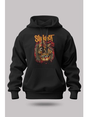 Buzagi Slipknot Oversize Kapüşonlu Unisex Şardonlu Sweatshirt