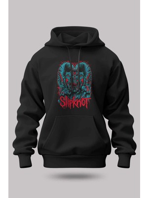 Buzagi Slipknot Oversize Kapüşonlu Unisex Şardonlu Sweatshirt