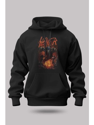 Buzagi Slayer Oversize Kapüşonlu Unisex Şardonlu Sweatshirt