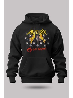 Buzagi Anthrax Oversize Kapüşonlu Unisex Şardonlu Sweatshirt