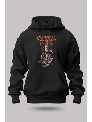 Buzagi Cannibal Corpse Oversize Kapüşonlu Unisex Şardonlu Sweatshirt