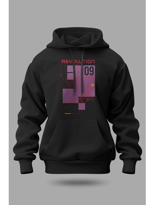 Buzagi Revolution Oversize Kapüşonlu Unisex Şardonlu Sweatshirt