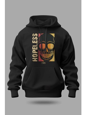 Buzagi Hopeless Oversize Kapüşonlu Unisex Şardonlu Sweatshirt