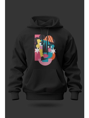 Buzagi Surreal Oversize Kapüşonlu Unisex Şardonlu Sweatshirt
