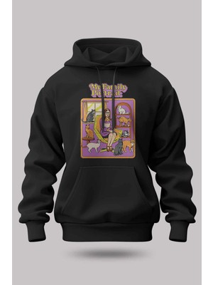 Buzagi Portrait Oversize Kapüşonlu Unisex Şardonlu Sweatshirt