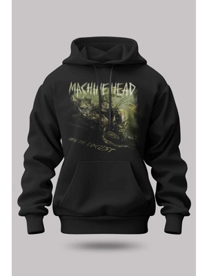 Buzagi Machine Head Oversize Kapüşonlu Unisex Şardonlu Sweatshirt