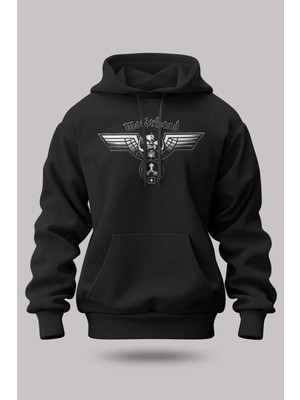 Buzagi Motörhead Oversize Kapüşonlu Unisex Şardonlu Sweatshirt