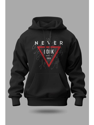 Buzagi Never Oversize Kapüşonlu Unisex Şardonlu Sweatshirt