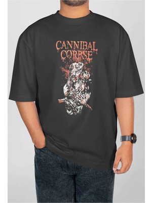 Buzagi Cannibal Corpse Dijital Baskı Oversize Unisex Tişört