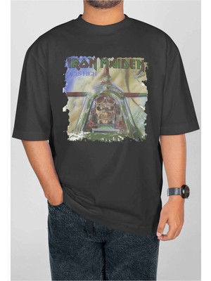 Buzagi Iron Maiden Dijital Baskı Oversize Unisex Tişört