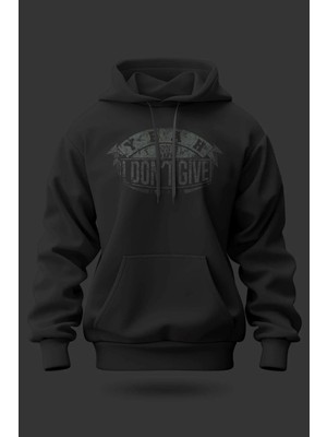 Buzagi I Don't Give Oversize Kapüşonlu Unisex Şardonlu Sweatshirt