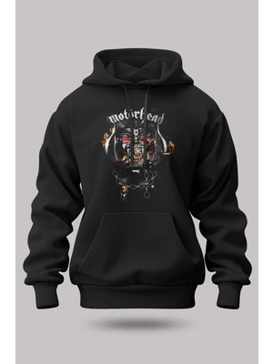 Buzagi Motörhead Oversize Kapüşonlu Unisex Şardonlu Sweatshirt