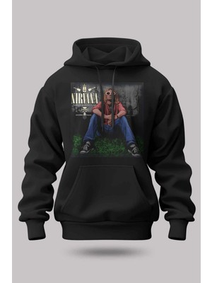 Buzagi Nirvana Oversize Kapüşonlu Unisex Şardonlu Sweatshirt