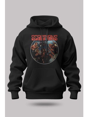 Buzagi Scorpions Oversize Kapüşonlu Unisex Şardonlu Sweatshirt