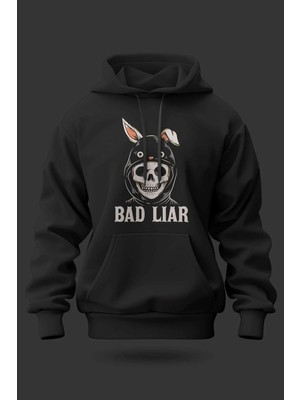 Buzagi Bad Liar Oversize Kapüşonlu Unisex Şardonlu Sweatshirt
