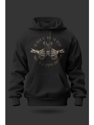 Buzagi To Beer Oversize Kapüşonlu Unisex Şardonlu Sweatshirt